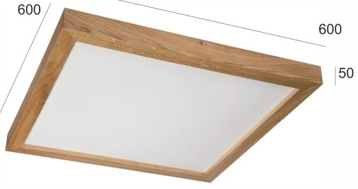 Brilagi - Plafonieră LED pentru baie WOODY FRAME LED/50W/230V 60x60 cm IP44 stejar