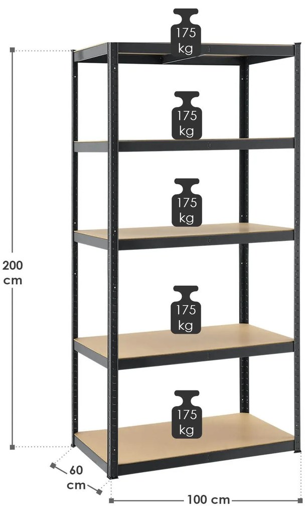 Jusky Raft 200 x 100 x 60 cm - gri