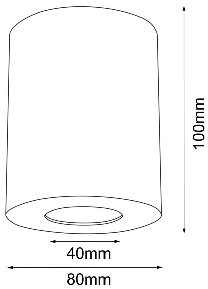 Brosline 1256 - Corp de iluminat tip spot POINT, 1x GU10/10W/230V, IP44, negru
