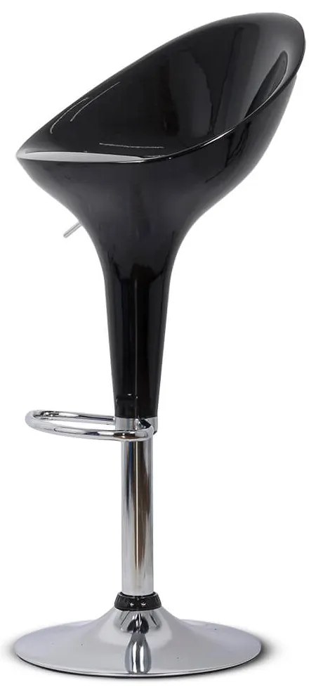 Scaun de bar negru ABS 105 din plastic ABS cu suport de picioare