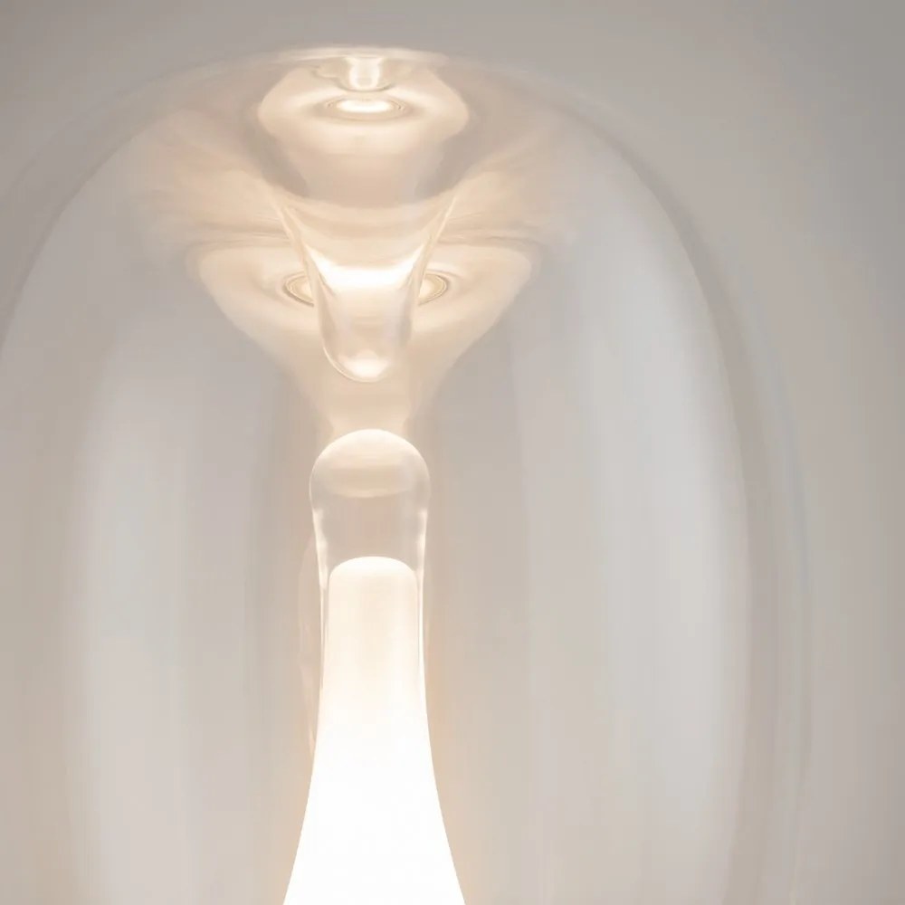 Veioza LED / Lampa de masa design decorativ Splash auriu/transparent