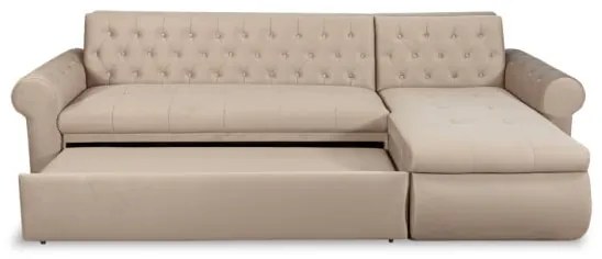 Coltar Extensibil Dreapta Andreas, 5 Locuri, Crem, 299 Cm