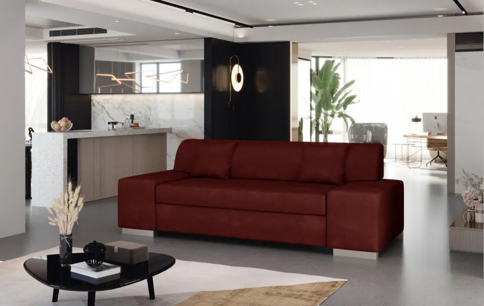 Canapea tapitata, extensibila, 210x98x90 cm, Porto 302,Eltap (Culoare: Roz / Matt Velvet 63)