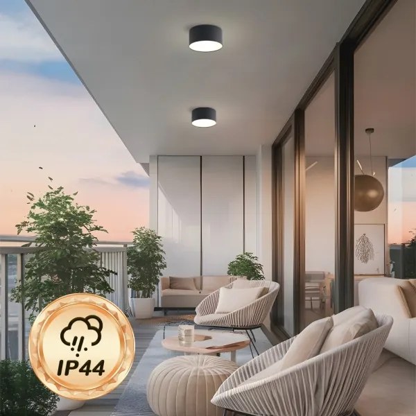 Brilagi - Plafonieră LED FORIS pentru baie, 14W/230V, Ø 12 cm, negru, IP44