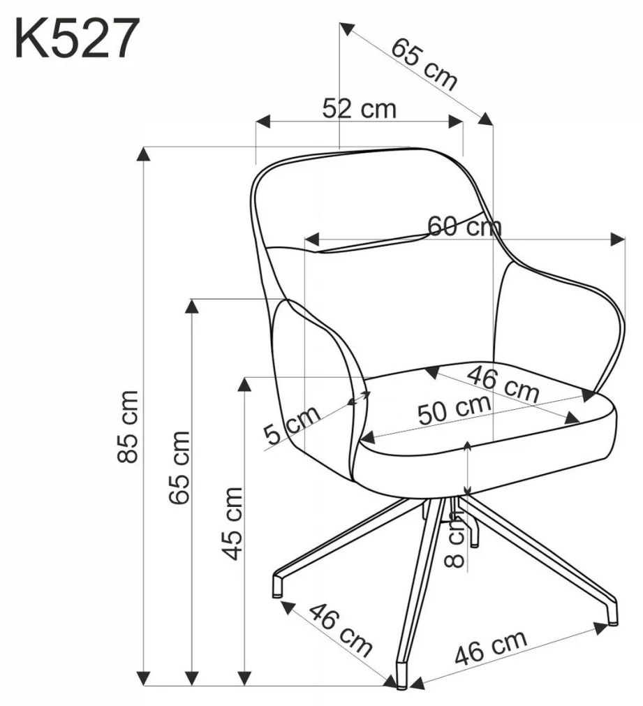 Scaun rotativ K527 maro/bej