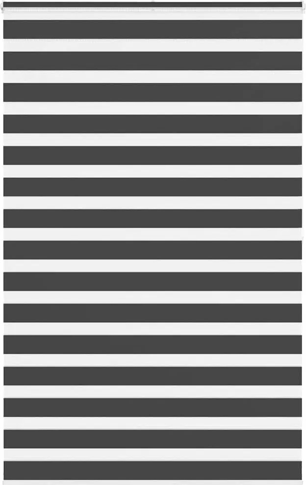 vidaXL Jaluzea tip zebra neagră lățime țesătură 145,9 cm poliester