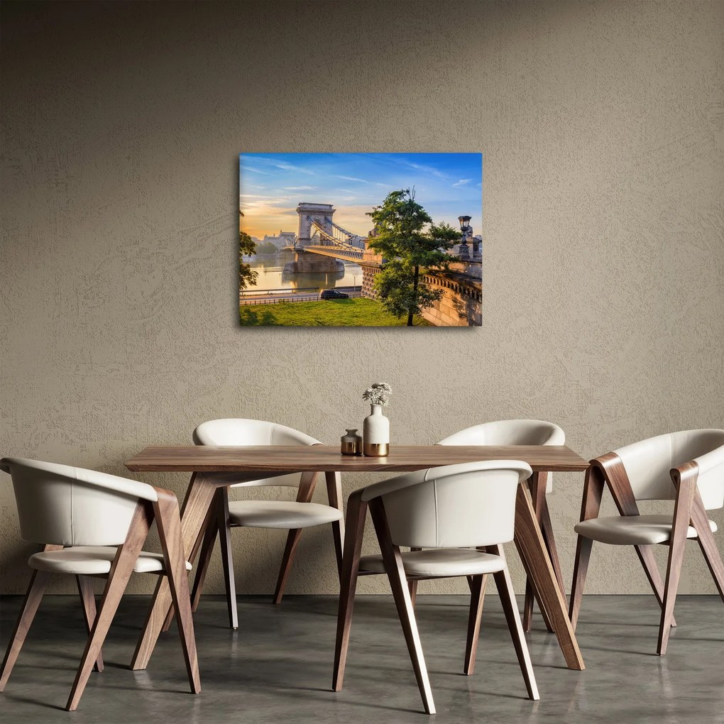 Tablou - Pod peste râu, Budapesta, Ungaria (70x50 cm)