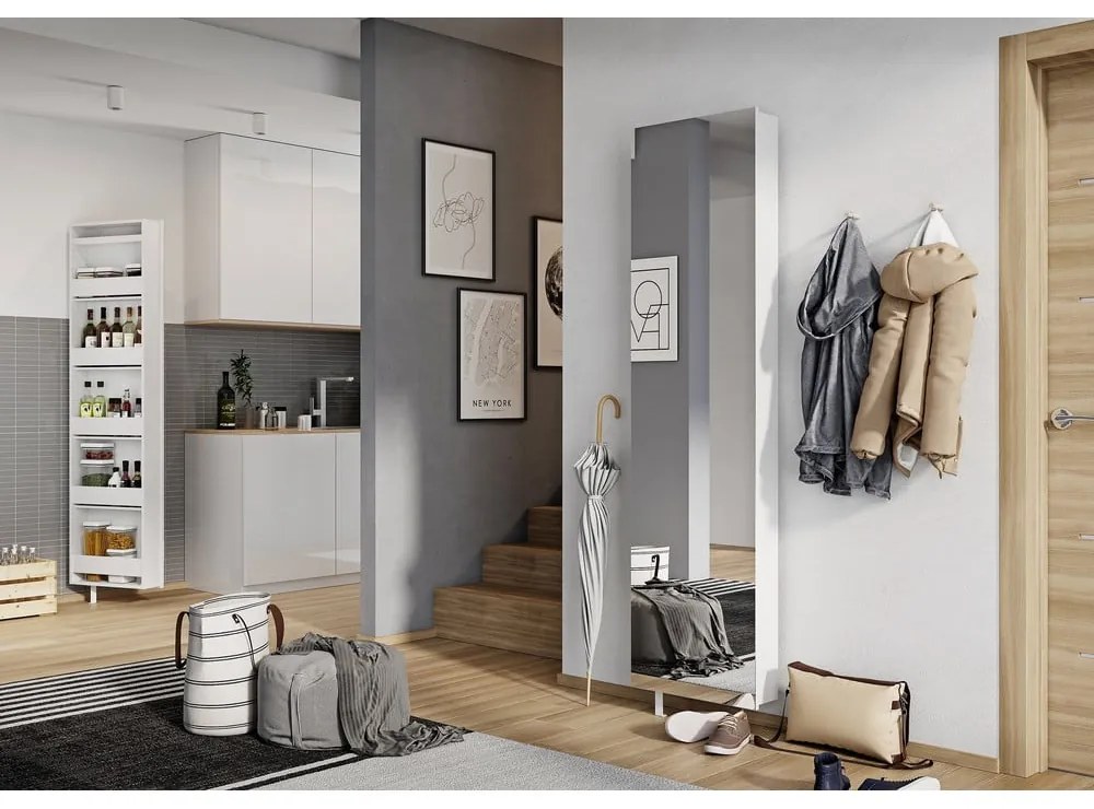 Dulap pentru hol alb 50x195x18 cm Rotary – Germania