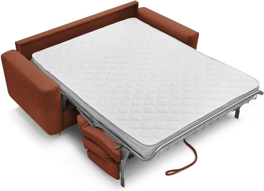 Canapea portocalie pentru dormitul zilnic/extensibilă 200 cm Cocoone – Bobochic Paris