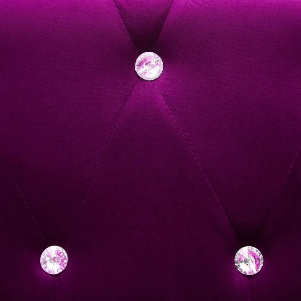 Canapea Chesterfield 2 locuri, catifea, 146x75x72 cm, violet Violet, Canapea cu 2 locuri