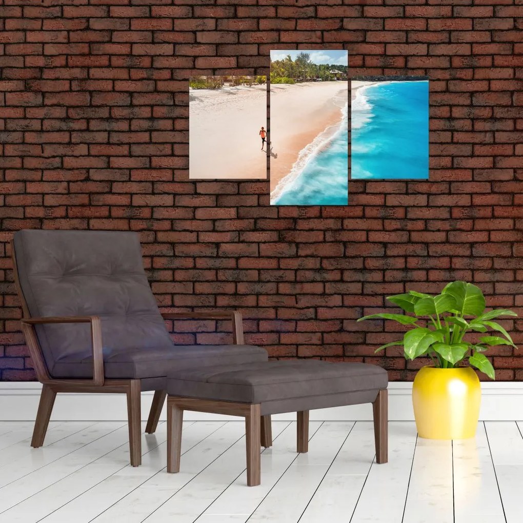 Tablou - Fuga pe plajă (90x60 cm)