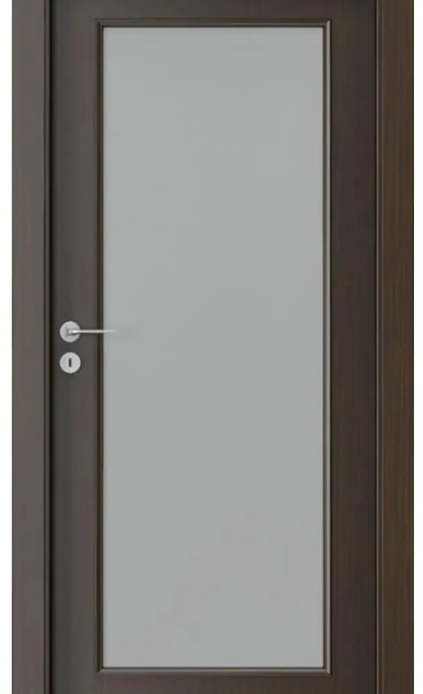 Usa Interior din MDF Porta Nova Model 2.2 (Culoare: Alb, Toc: Reglabil 10 cm, Maner: Patrat negru inchidere magnetica, Dimensiune: 80 cm)