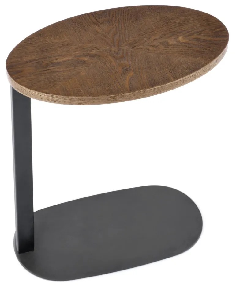 Masuta de cafea Delphi nuc/negru - H58 cm