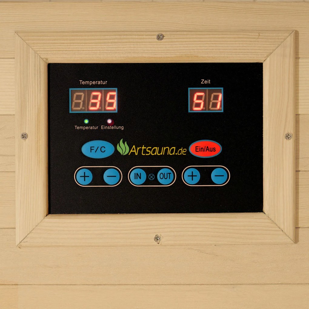 Infračervená sauna / tepelná kabína Aalborg s triplexným vykurovacím systémom a drevom Hemlock