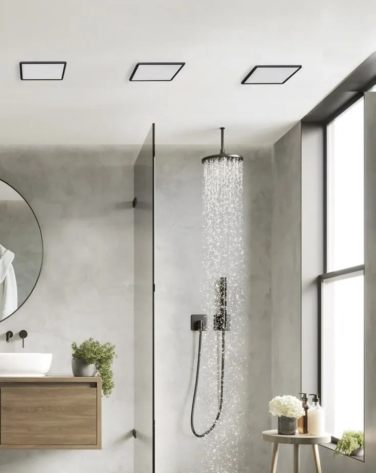 Spot LED pentru baie incastrat IP44 Slim 22 square 4000K negru