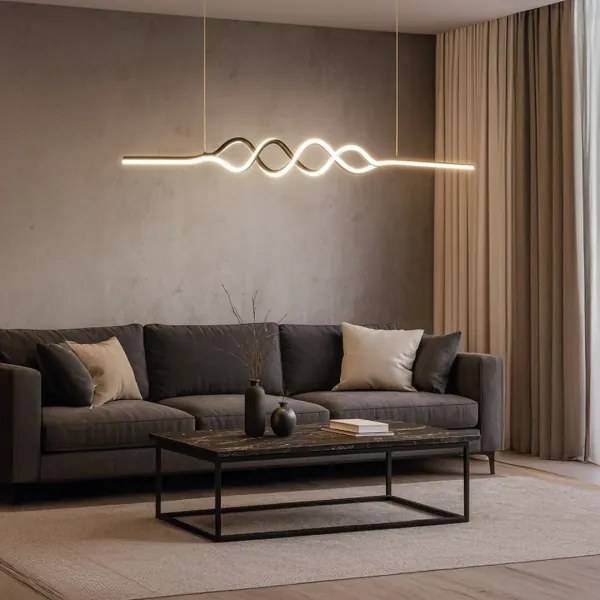 Lustră LED pe cablu ANCONA LED/36W/230V auriu