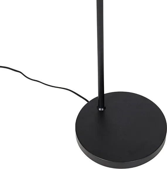 Lampa de podea de design neagra cu sticla aurie si fum - Zuzanna