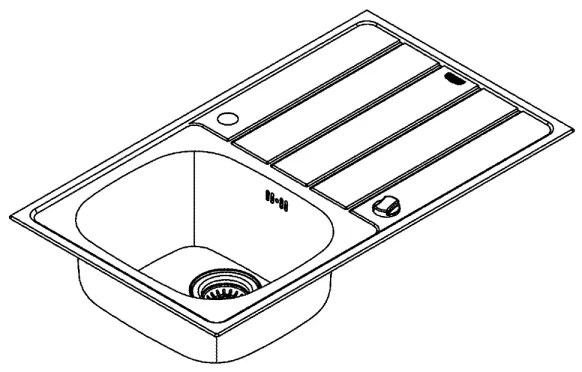 GROHE 31552SD1 - Chiuvetă K200 860 x 500 mm din oțel inoxidabil