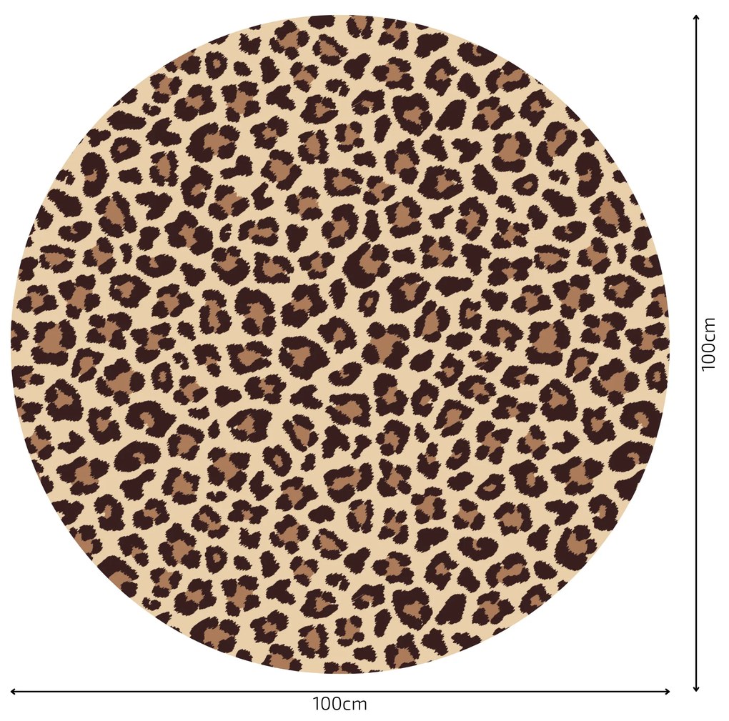 PIPPER. Autocolant circular de perete „Model de leopard” mărimea: 100cm