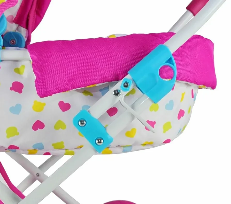Cărucior pentru păpuși Milly Mally Alice Candy,roz