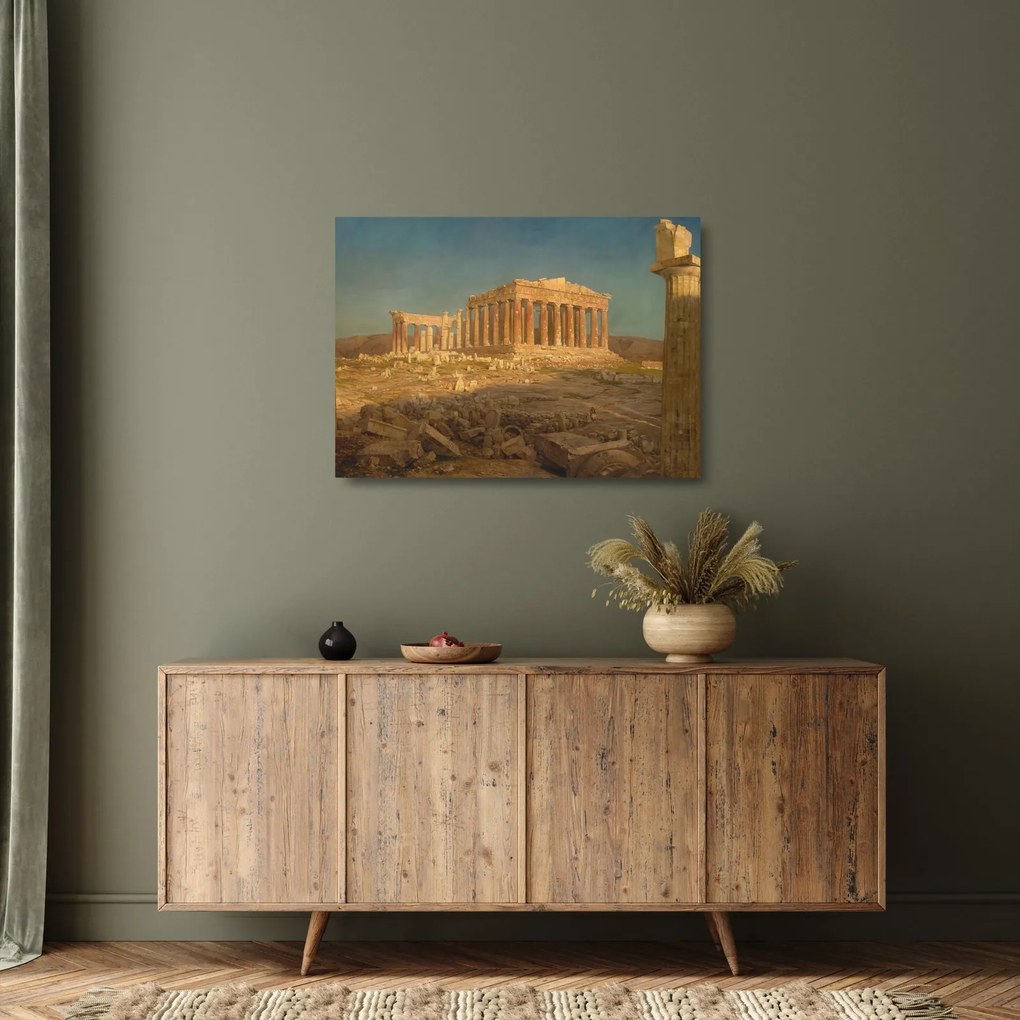 Tablou pe sticlă - Frederic Edwin Church, The Parthenon, reproducere (70x50 cm)