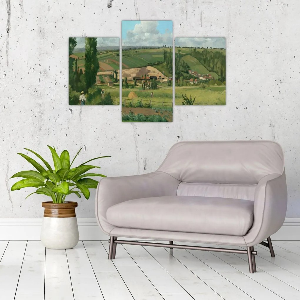 Tablou - Camille Pissarro, Landscape at Les Pâtis, Pontoise, reproducere (90x60 cm)