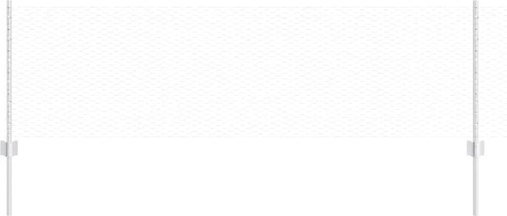 vidaXL Gard cu Stâlp Argintiu 0,6 x 50 m Oțel