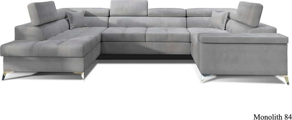 Colțar lemn masiv Formă U Extensibil Tango 350x202cm Personalizabil - Paros 06, Stânga