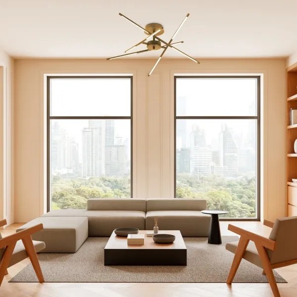 Lustră LED aplicată Rabalux 71339 HENLI2 LED/40W/230V 3000K auriu