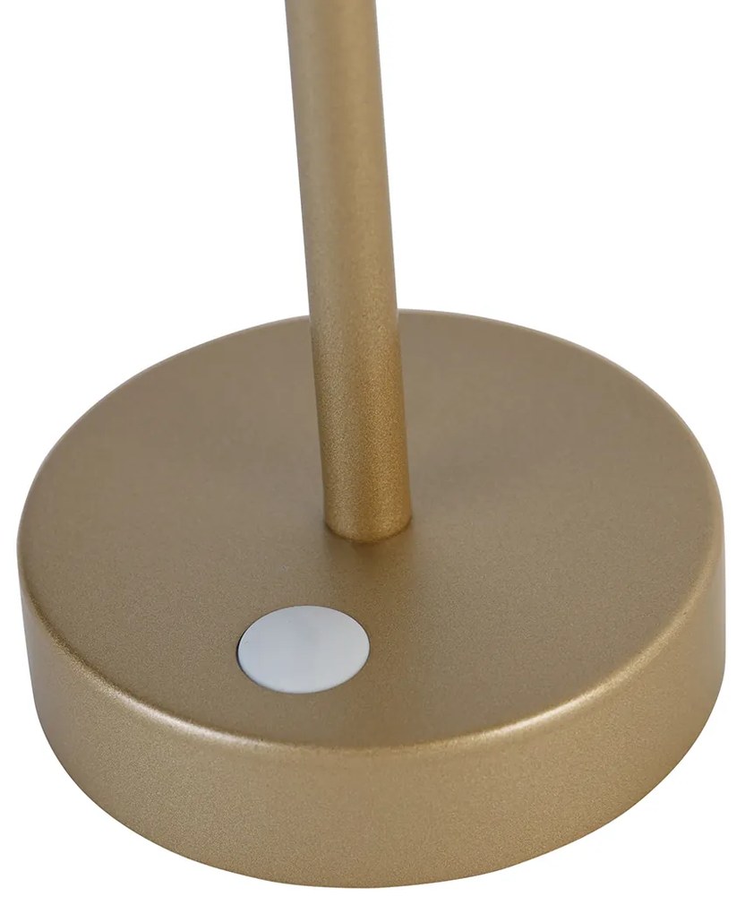 Lampă de masă din alamă cu LED reîncărcabil cu dimmer tactil - Renata