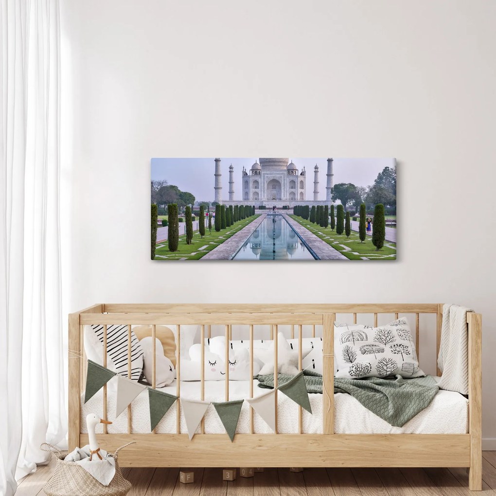 Tablou - Taj Mahal în răsăsrit de soare (120x50 cm)