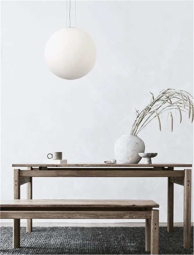 Pendul design modern Nevoso alb 50cm