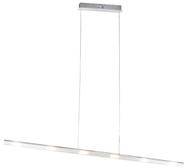 Lampă pendant de design din oțel cu dimmer tactil incluzând LED - Platinum