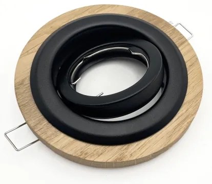 Set 3x spot încastrat TOBBY 1x GU10/20W/230V, Ø 11,5 cm, stejar/negru