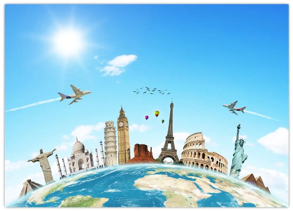 Tablou pe sticlă - Călătorie (70x50 cm)