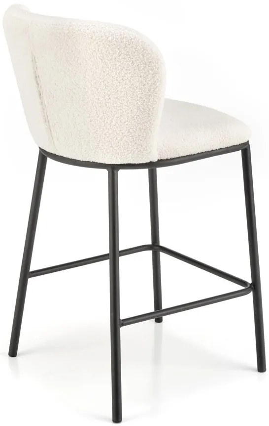 Scaun de bar plusat H119 crem