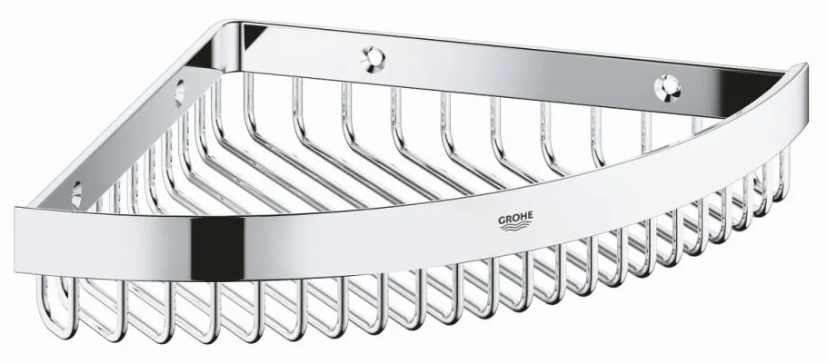 Etajera dus de colt Grohe Selection Cube, crom lucios