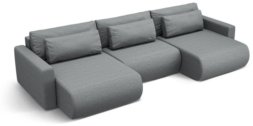 Canapea extensibila panoramica Belfast 4 locuri stofa L340 cm