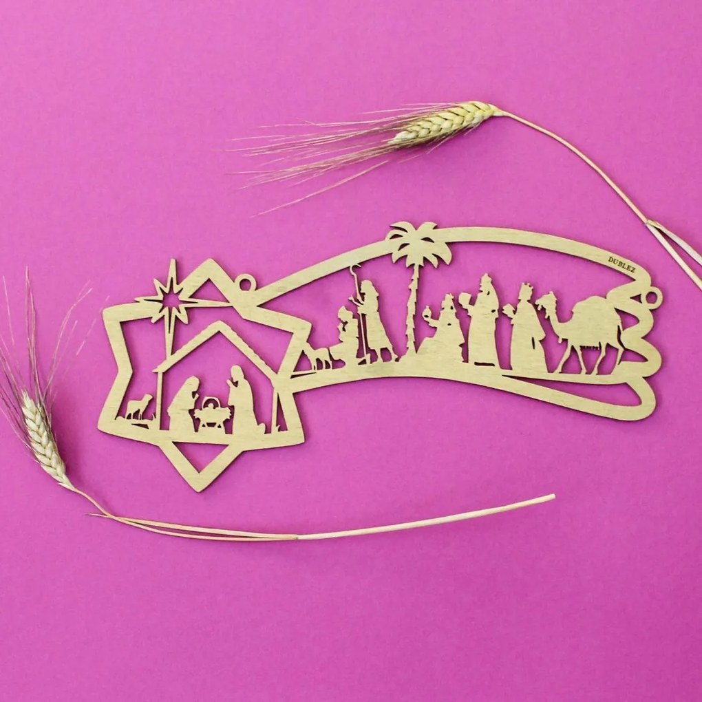 DUBLEZ | Betleem din lemn în formă de stea
