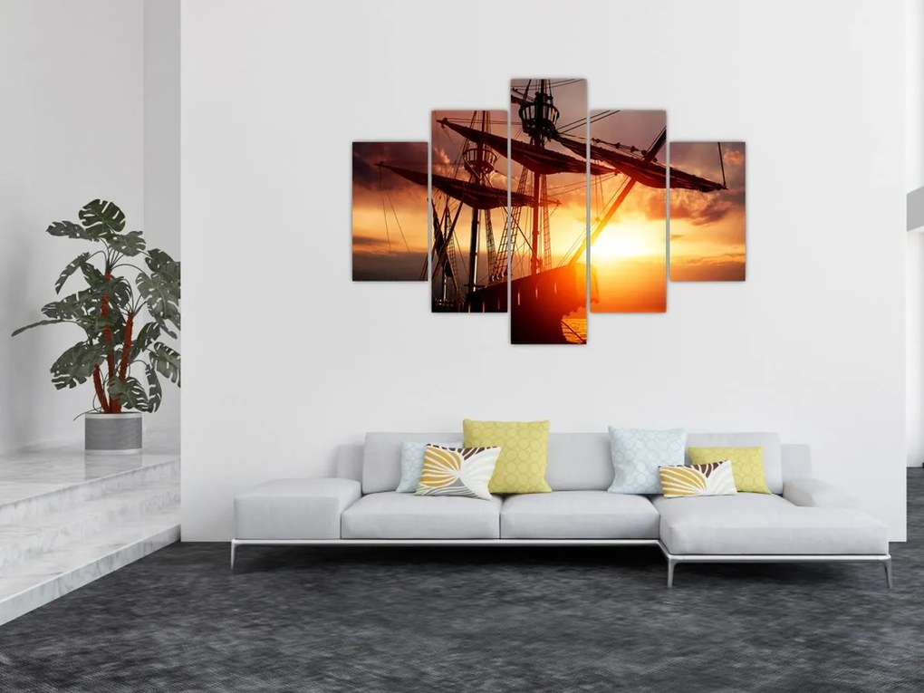 Tablou - Navă de pirați veche (150x105 cm)