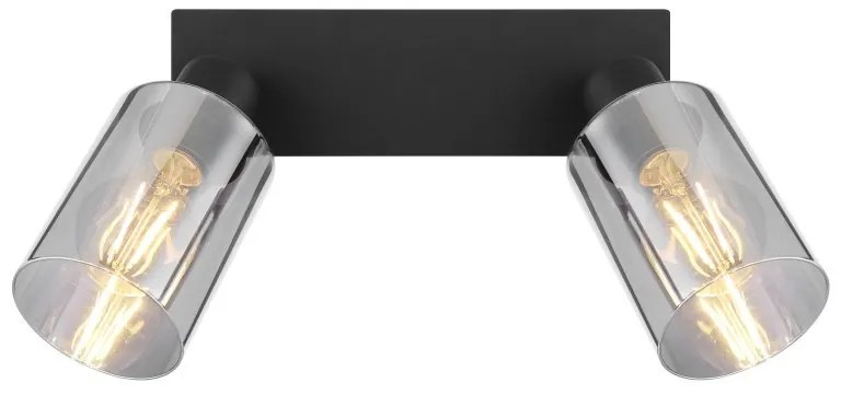 Plafoniera cu 2 spoturi directionabile design modern HADERA negru