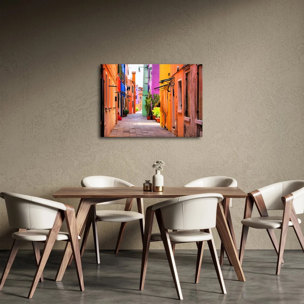 Tablou cu străduță colorata italiană (70x50 cm)