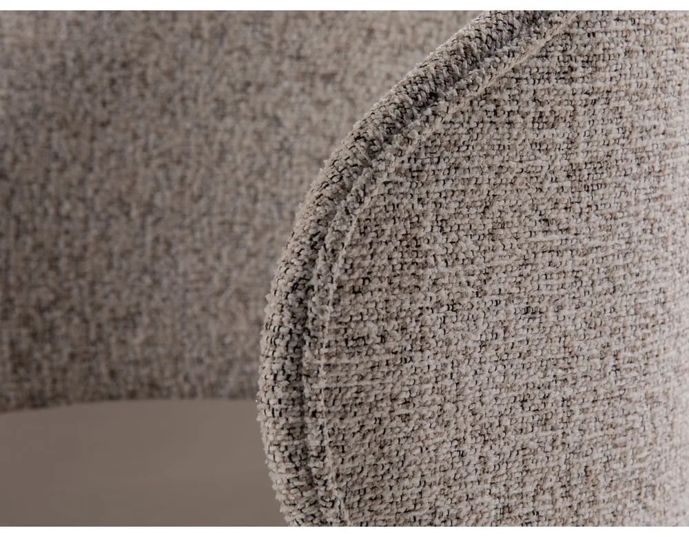 Fotoliu bej cu tapițerie din catifea Inez – Micadoni