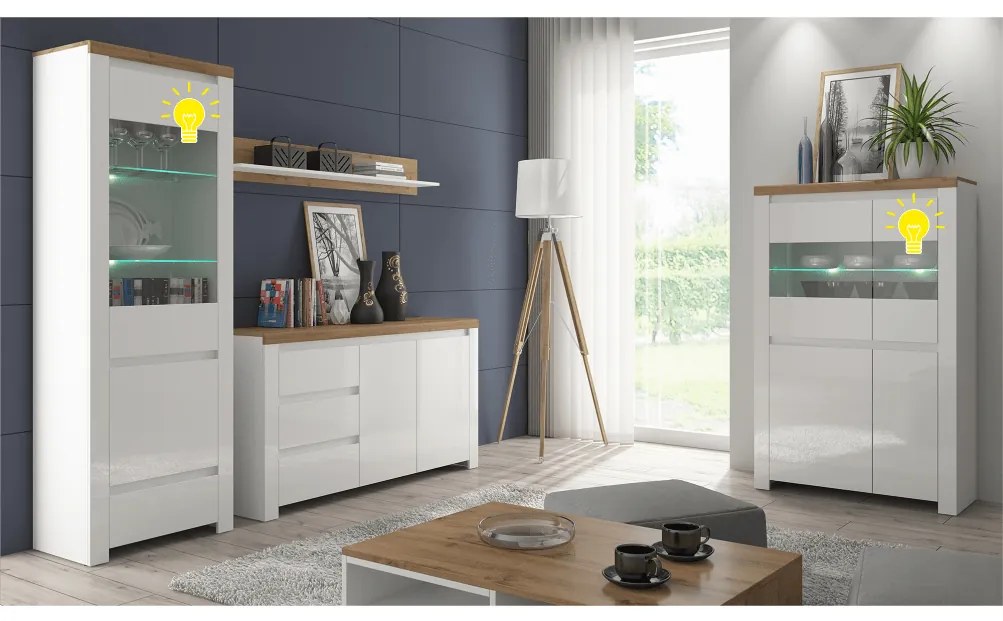 Iluminat cu LED, 2 puncte, alb, ARYAN / LINDY/VILGO