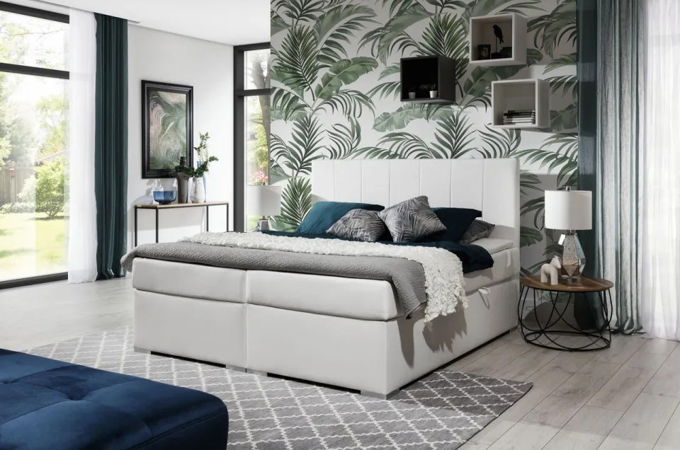 Pat tapitat cu spatiu pentru depozitare, 180X200 cm, Bolero, Eltap (Culoare: Mov Deschis)