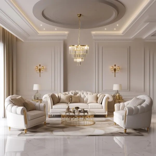 Lustră de cristal pe lanț Brilagi MOZART 5xE14/40W/230V auriu