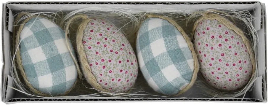 Set 4 ouă decorative de Paști în cutie, 19 x 5 cm, Ego Dekor