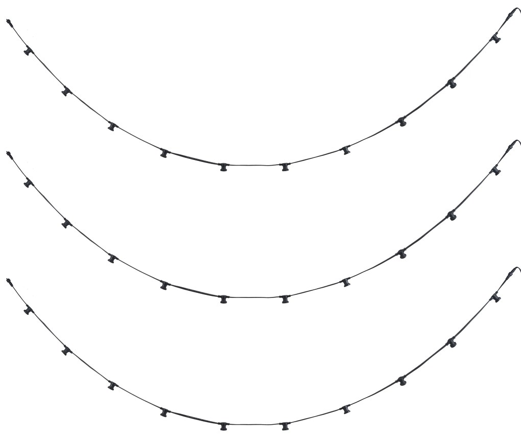 Ghirlandă luminoasă neagră conectabilă cu ștecher 14m 30 de lumini IP44 - Lubber
