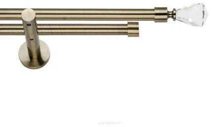 Galerie metal dubla PICIOR UNIVERSAL FARA INELE - KULA CRISTAL KONE19/19 - aur antic (Alege marime: 300 cm)