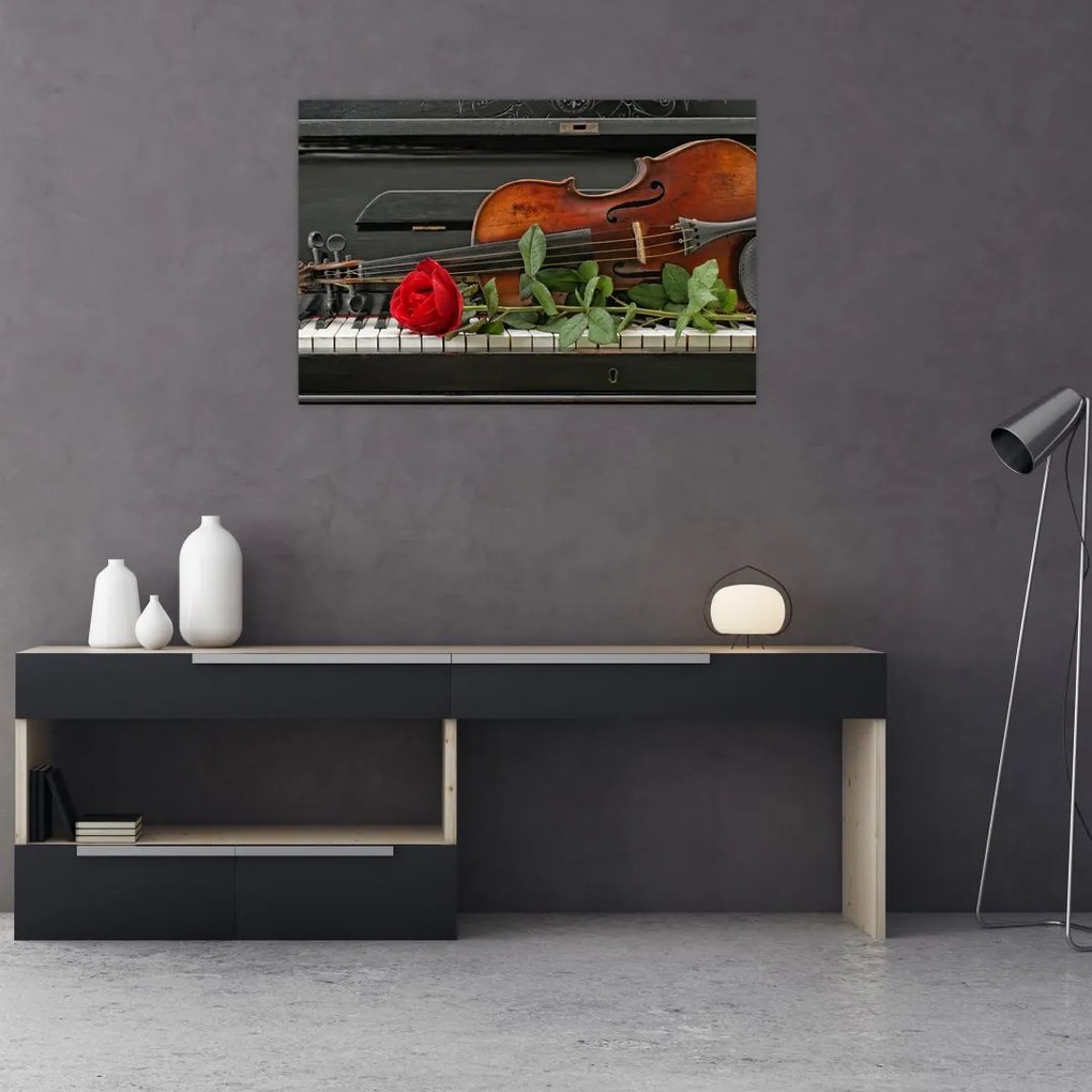 Tablou- Amintire de muzicean (90x60 cm)